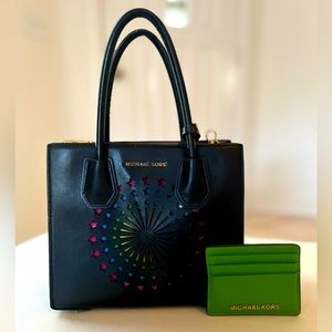 Limited Edition Michael Kors festival bag and green Michael Kors wallet.